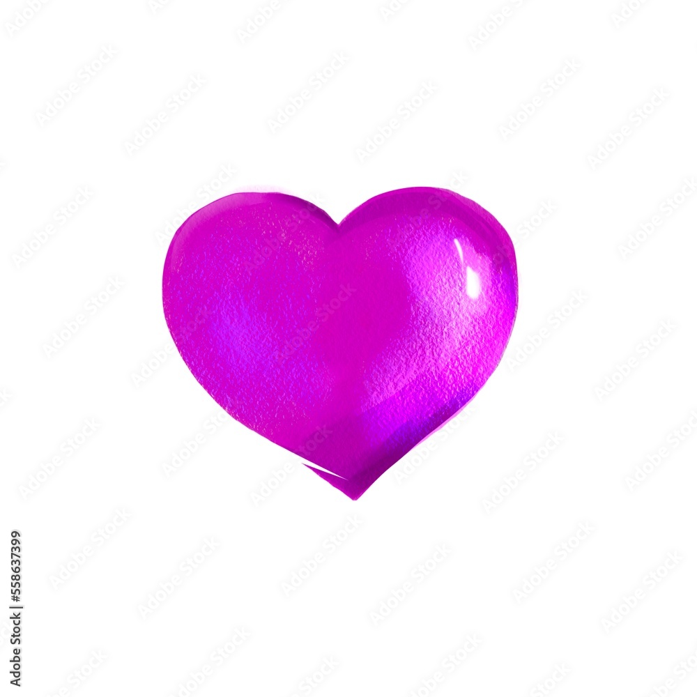 pink heart isolated on white background. Illustration, a Loving big heart. pink heart isolated on white background. Illustration, a Loving big heart.