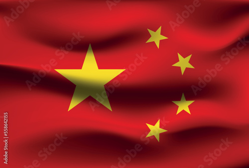 Flag of Chinese, vector illustration