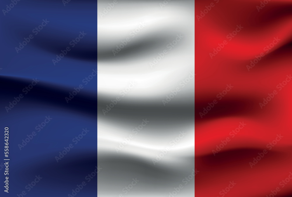 Flag of France, vector illustration