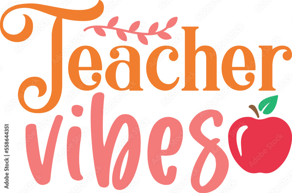 Retro Teacher SVG Design