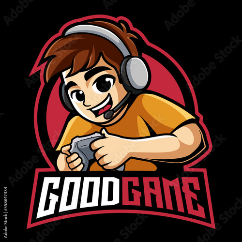 Gamer esport mascot logo design