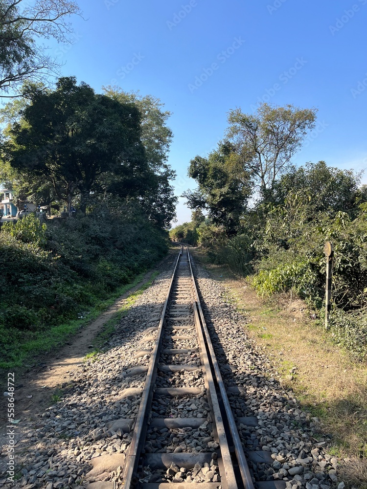 Obraz premium railway in the countryside