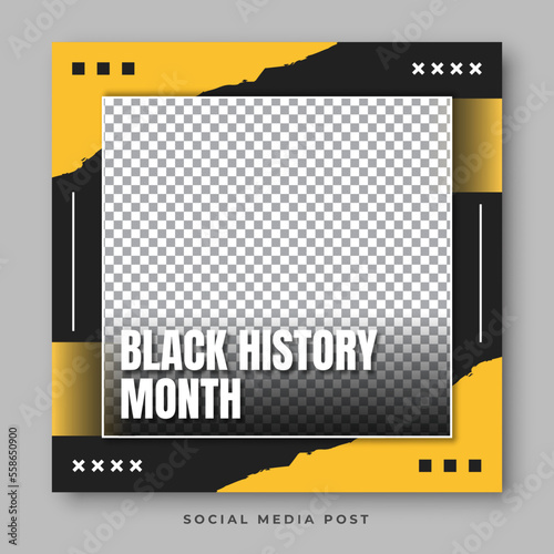Black history month social media template