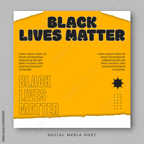 Black lives matter social media template