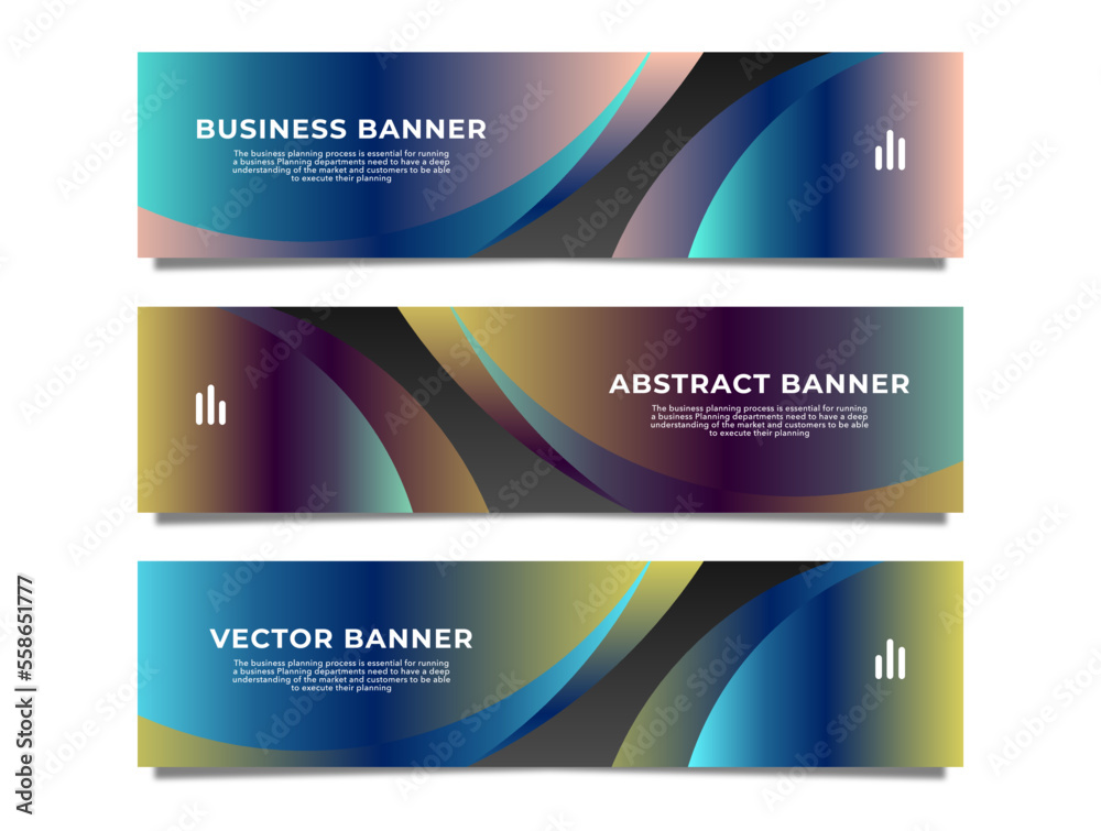 Fototapeta premium Abstract Web banner design background or header template stock vector
