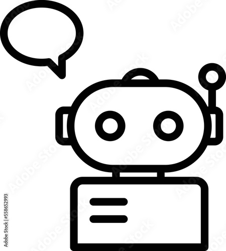 Robot Support Vector Icon
