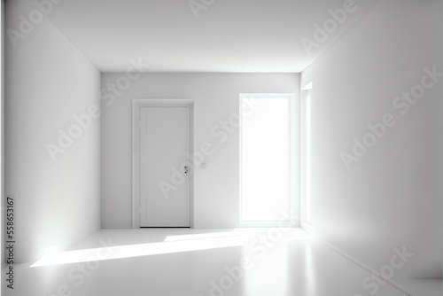 White minimalist room 