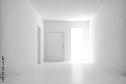 White minimalist room 