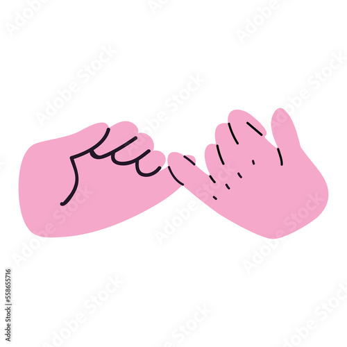 Pinky swear promise flat sign