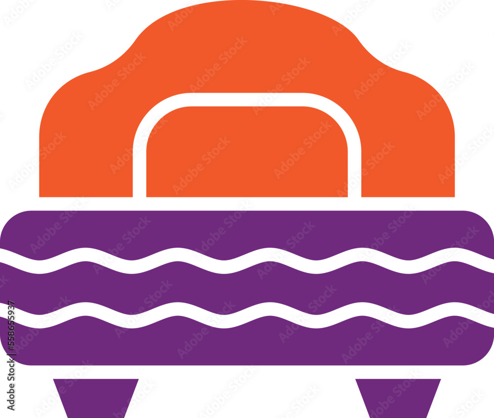 Single bed Vector Icon Design Illustration Single bed Vector Icon Design Illustration