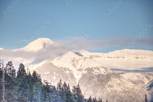 Mountain with blue sky  in Banff national park Canada