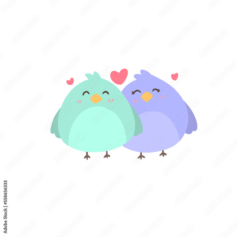 bird in love, valentine's day illustration bird in love, valentine's day illustration