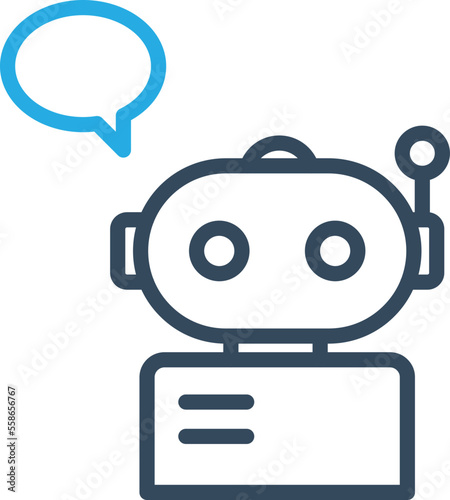 Robot Support Vector Icon
