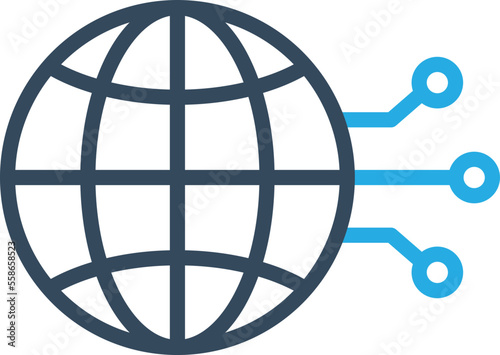 Global Networking Vector Icon 