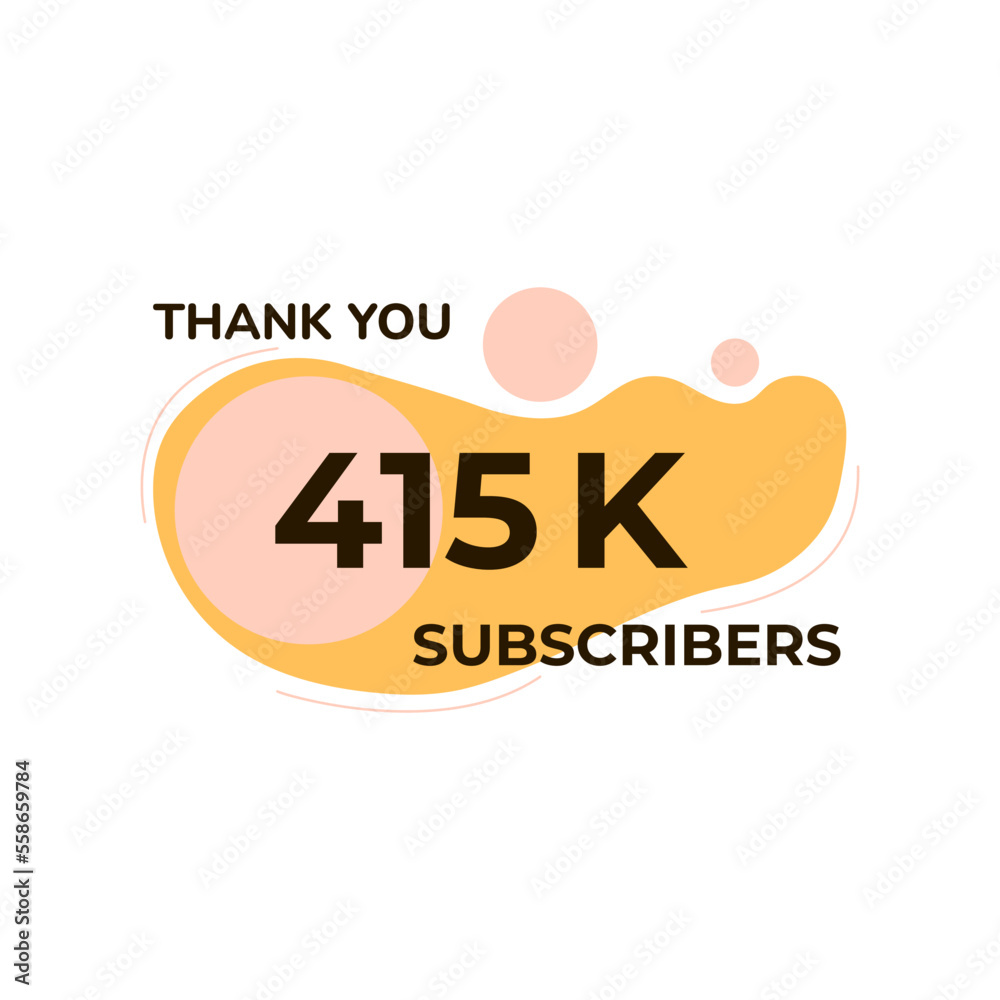 THANK YOU 415K FOLLOWERS CELEBRATION TEMPLATE YELLOW COLOR DESIGN VECTOR GOOD FOR SOCIAL MEDIA, CARD , POSTER THANK YOU 415K FOLLOWERS CELEBRATION TEMPLATE YELLOW COLOR DESIGN VECTOR GOOD FOR SOCIAL MEDIA, CARD , POSTER