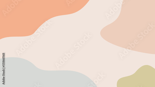 Fashion stylish templates with organic abstract shapes and line in nude pastel colors. Neutral background in minimalist style. Contemporary vector Illustration