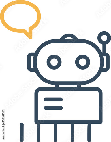 Robot Support Vector Icon

