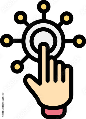 Interactivity Vector Icon Design Illustration