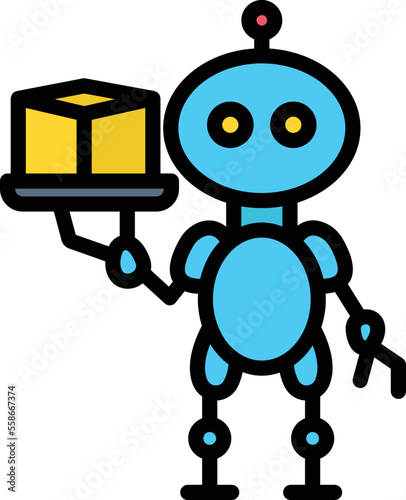 robot servant Vector Icon
