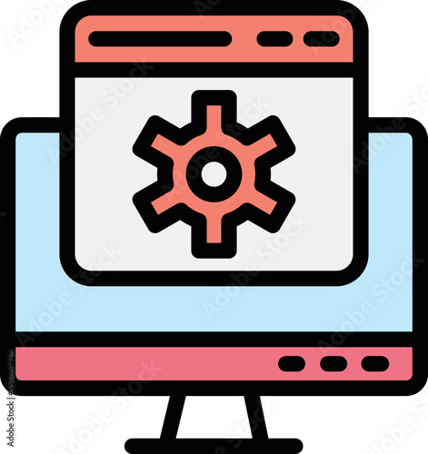 Web setting Vector Icon Design Illustration