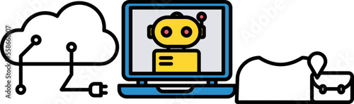 Robo Advisor Vector Icon

