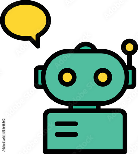 Robot Support Vector Icon
