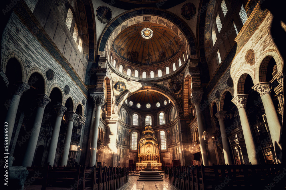Turkish Orthodox Church of Saint George in Istanbul. Generative AI