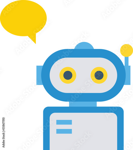 Robot Support Vector Icon
