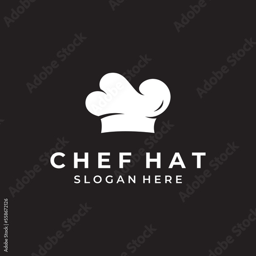 Professional chef or kitchen chef hat logo template design. Logo for business, home cook and restaurant chef.