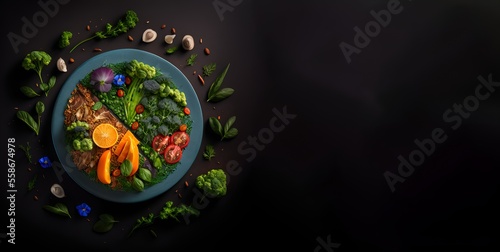Vegetarian Food, Food Plate, Generative AI