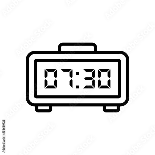 alarm clock icon vector design template simple and modern