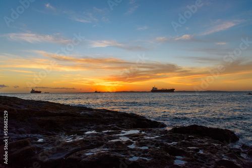 sunset over the sea