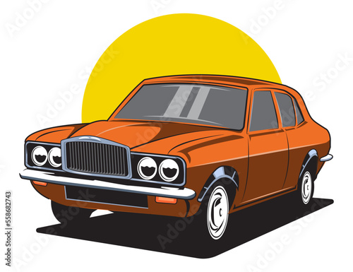 brown tone for classic car vector illustration design graphic