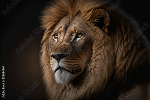 Portrait of a lion, Generative AI 