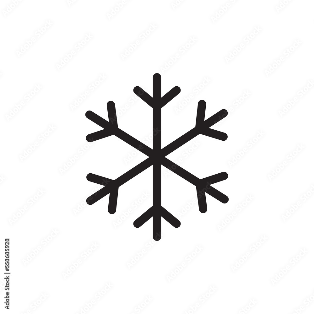 snowflake icon vector illustration sign