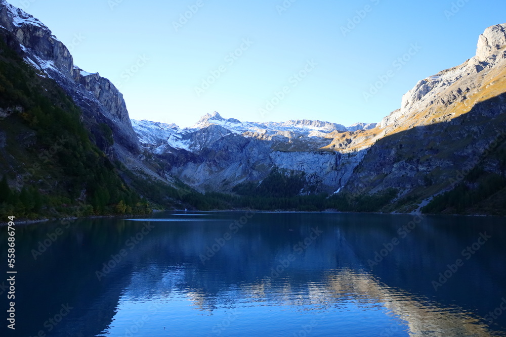 View on a lake in Switzerland