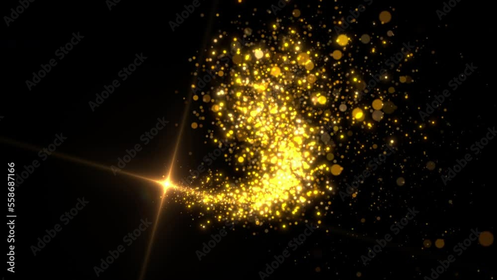 flowing particles effect awards lights background