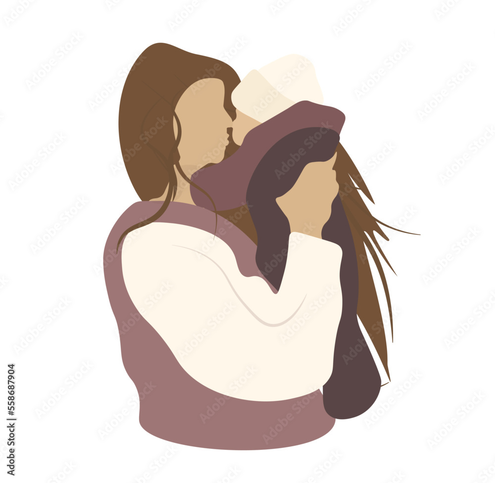 mother and child. mother holding baby vector illustration. mother`'s day. beautiful motherhood concept. happy mother with her child vector illustration