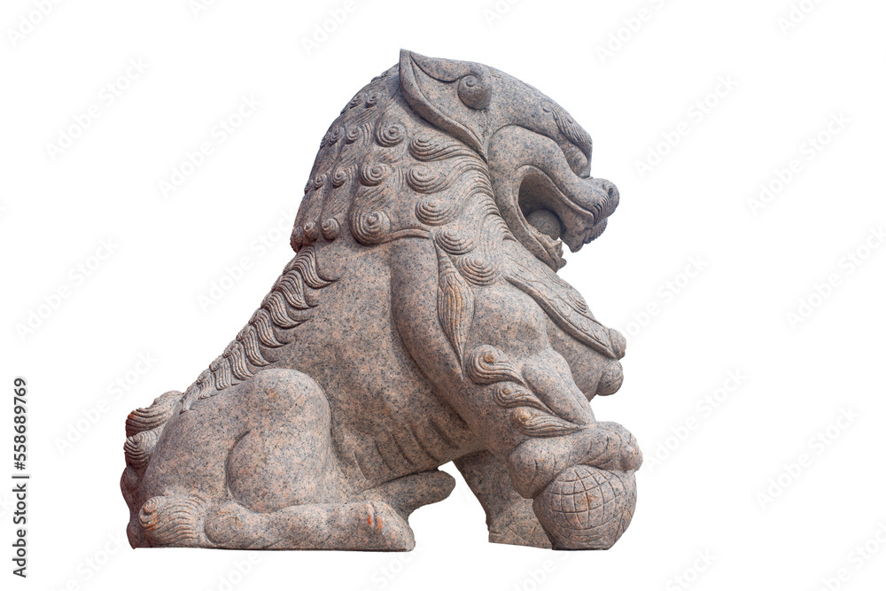 Stone Lion Statue With Transperency Background, Png photos