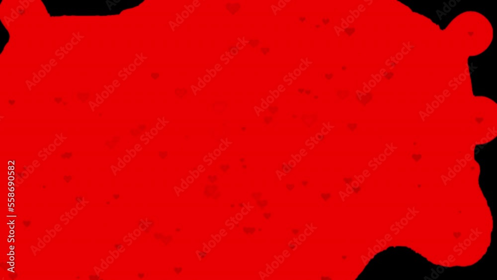 Sketchy hand-drawn social media animated hearts on alpha matte for chromakey. 4K 2D animation for intro or valentines day.