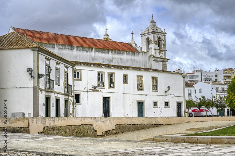 Algarve Hospital Center and Santa Maria Church, Prince Dom Henrique Square, Lagos, Algarve, Portugal