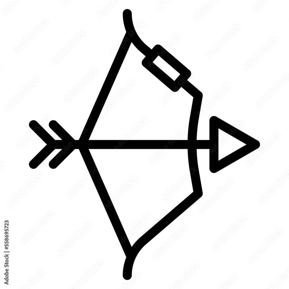 bow and arrow line bow and arrow line
