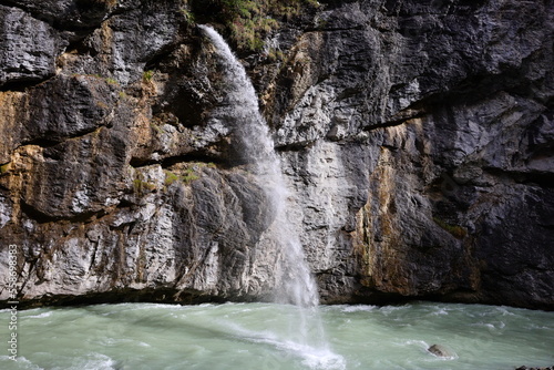 The Aare Gorge is a section of the river Aare that carves through a limestone ridge near the town of Meiringen, in the Bernese Oberland region of Switzerland