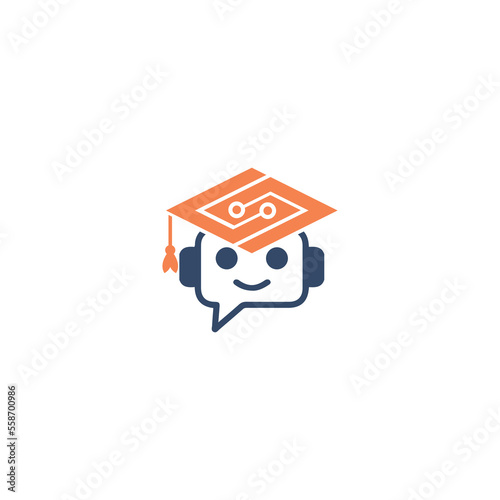 letter S education chatbot business logo design