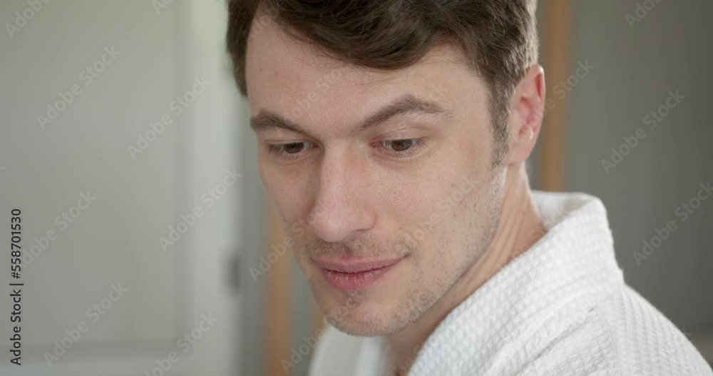 Handsome caucasian man having consultation at cosmetologist Handsome caucasian man having consultation at cosmetologist