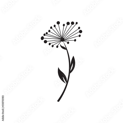 tulip icon black vector illustration design