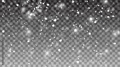 Abstract winter background from snowflakes blown by the wind on a white checkered background. White dust light png. vector illustrator