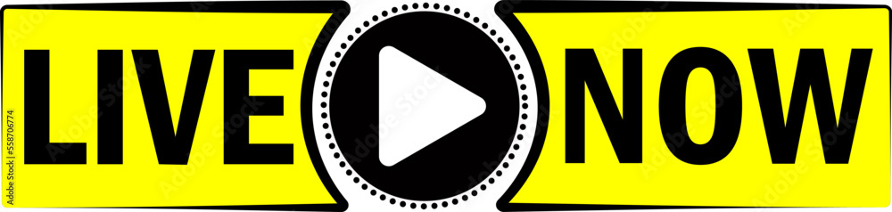 Live icon. Video stream button. TV, online streaming logo. Livestream balloon vector illustration