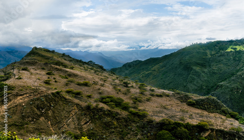 Cordillera andina desde Santa Isabel en la provincia del Azuay - Ecuador photo