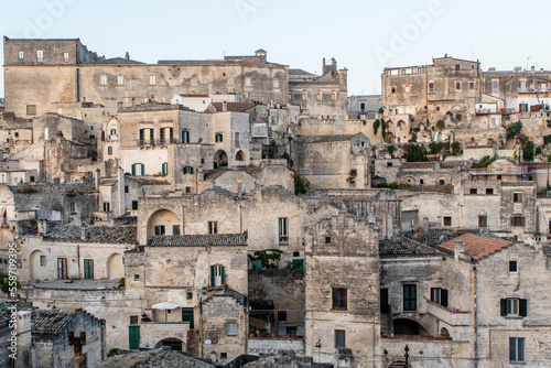 View at the old town - Sasso Caveoso - of  Matera during sunrise Basilicata, Italy - Euope © jeeweevh